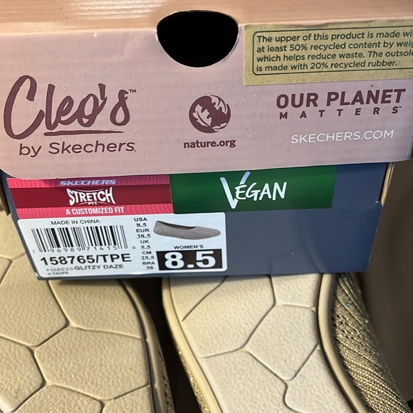 Cleo’s by Skechers - NWT in box, glitzy daze slip on flats, 8 1/2, never worn - Picture 6 of 6